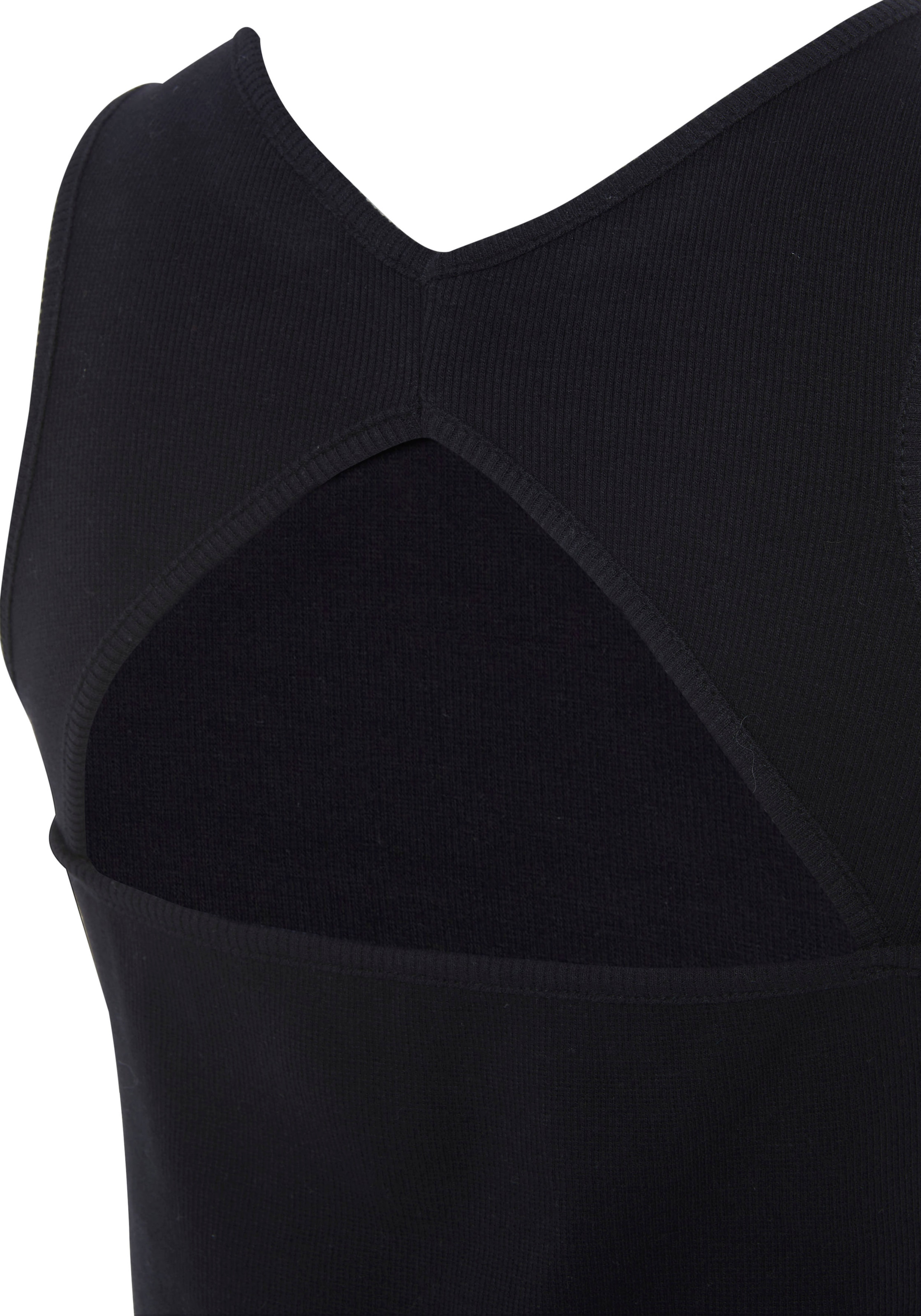 s.Oliver Ripptanktop , mit Cut-outs im Rücken, sportliches Damentop aus elastischer Baumwolle