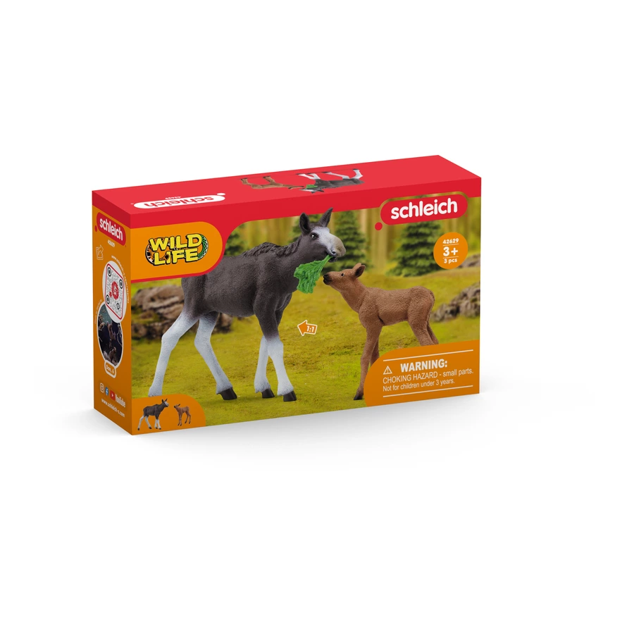 schleich® Elchkuh mit Kalb 42629
