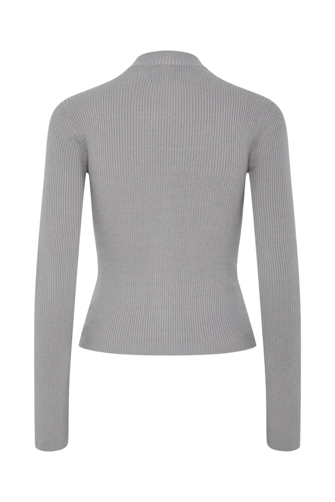 Pieces Pccrista Ls Zip Knit Cardigan 4633662 ultimate grey