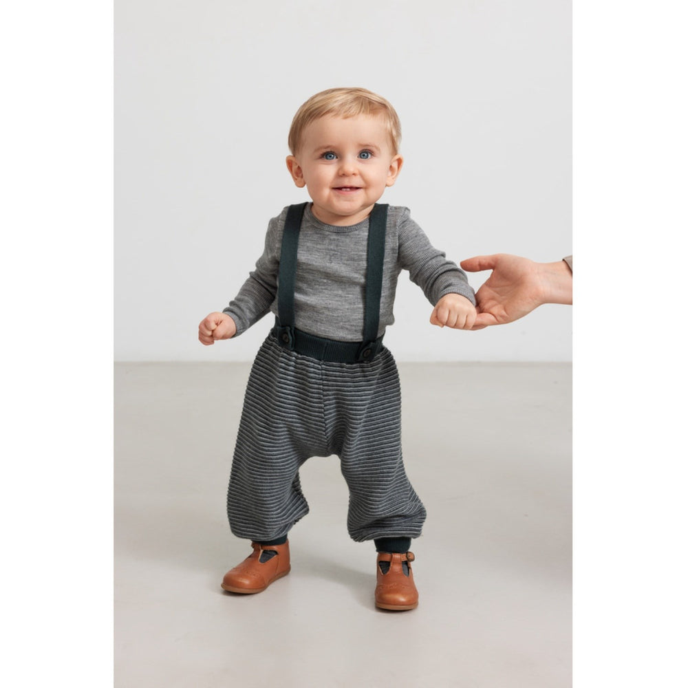 Køb MarMar Cotton Rayon Knit Stripe Dark Leaf Stripe Perrin Bukser