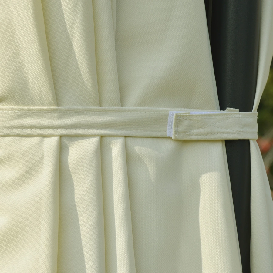 Outsunny Doppelschirm mit Kurbel creme