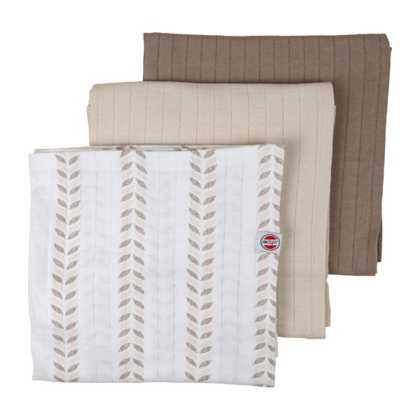 Lodger Hydrofieldoek - 3 Stuks - 70 x 70 cm - Matcha - Birch