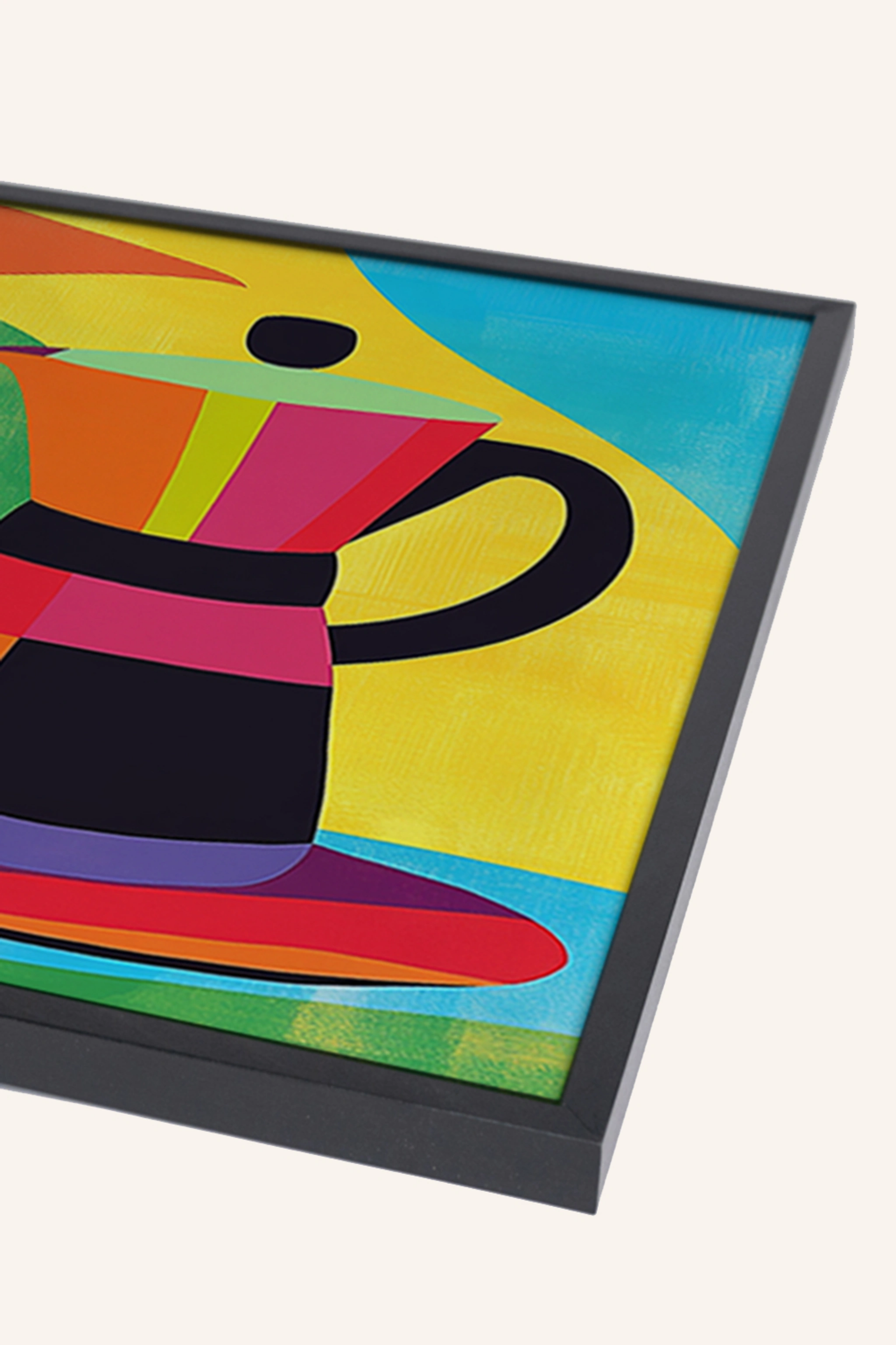 Liv Corday Wandbild FARBENFROHE RETRO-KAFFEEMASCHINE mit Rahmen