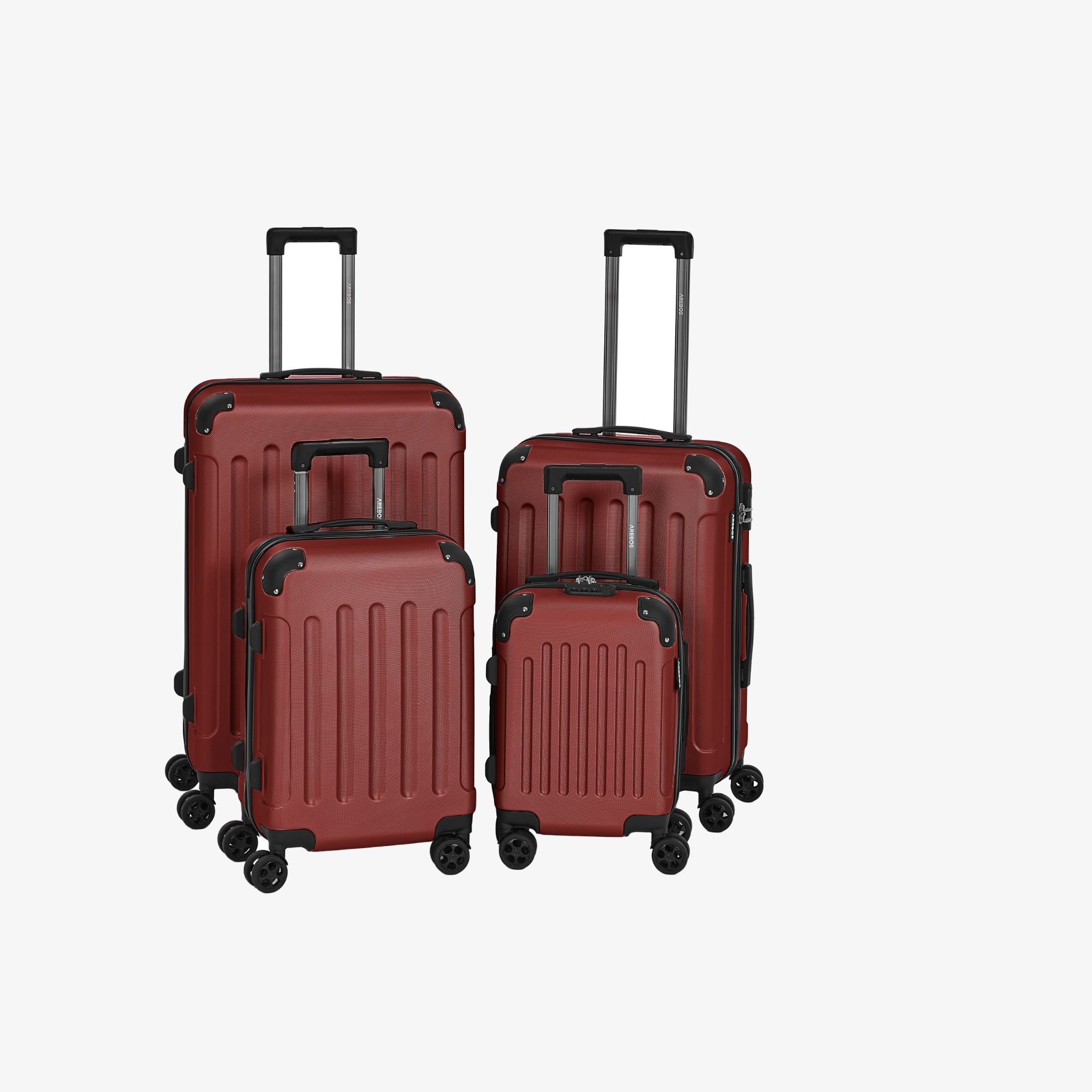 4 tlg. Reisekoffer Set Rot