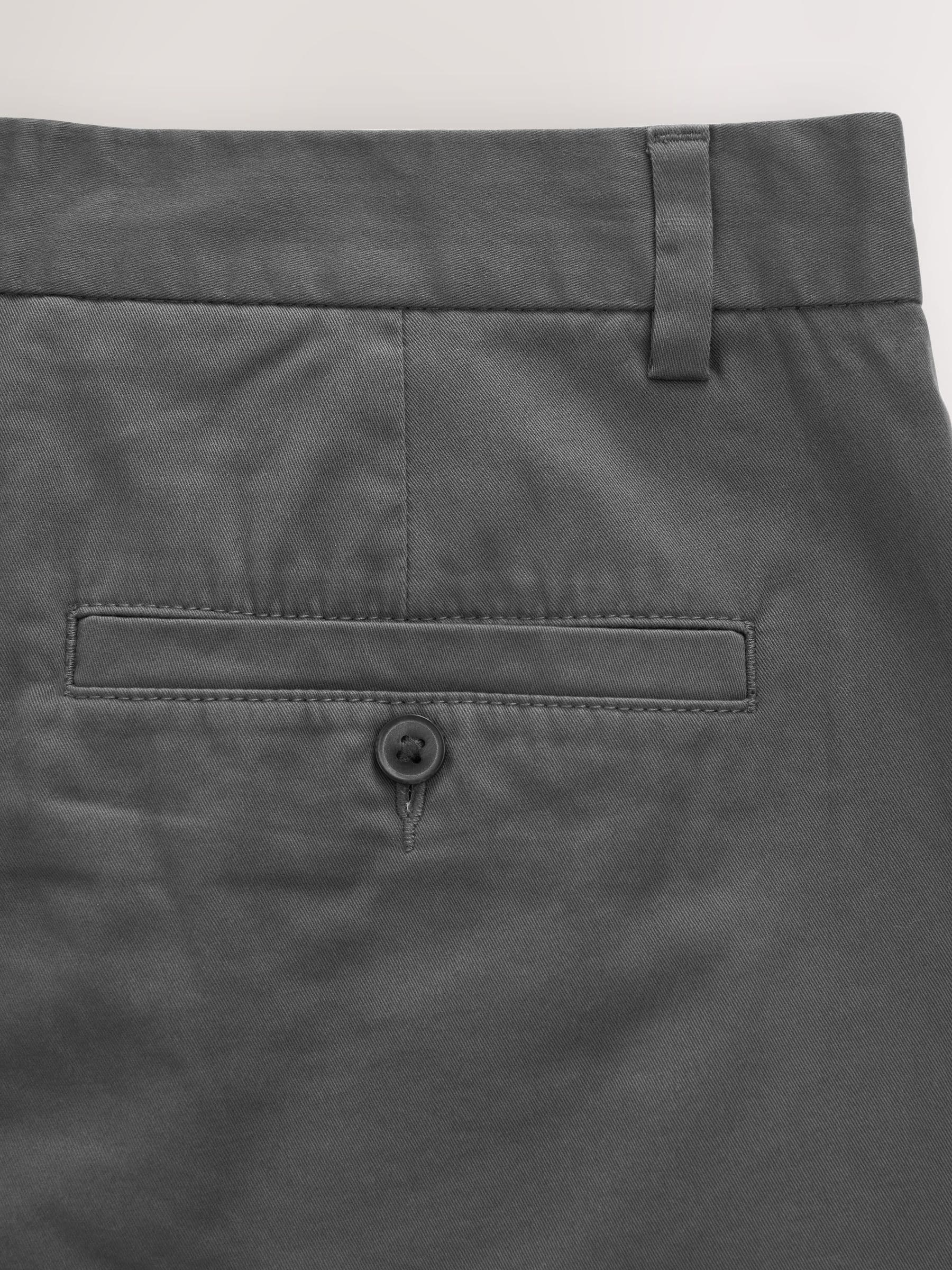 Marineblauw/antraciet - Slim Fit - Set van 2 chinoshorts met stretch