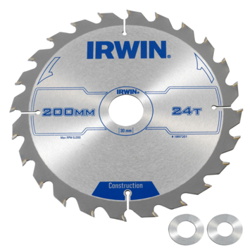 Irwin cirkelzaagblad 200x30,20&16 mm 24t