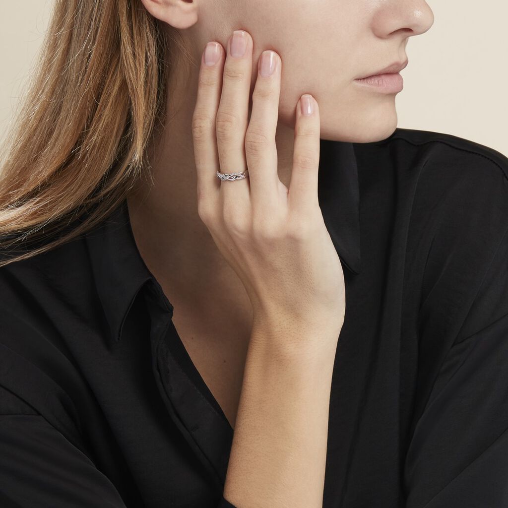 Bague Argent Blanc Cyriaca Oxydes De Zirconium