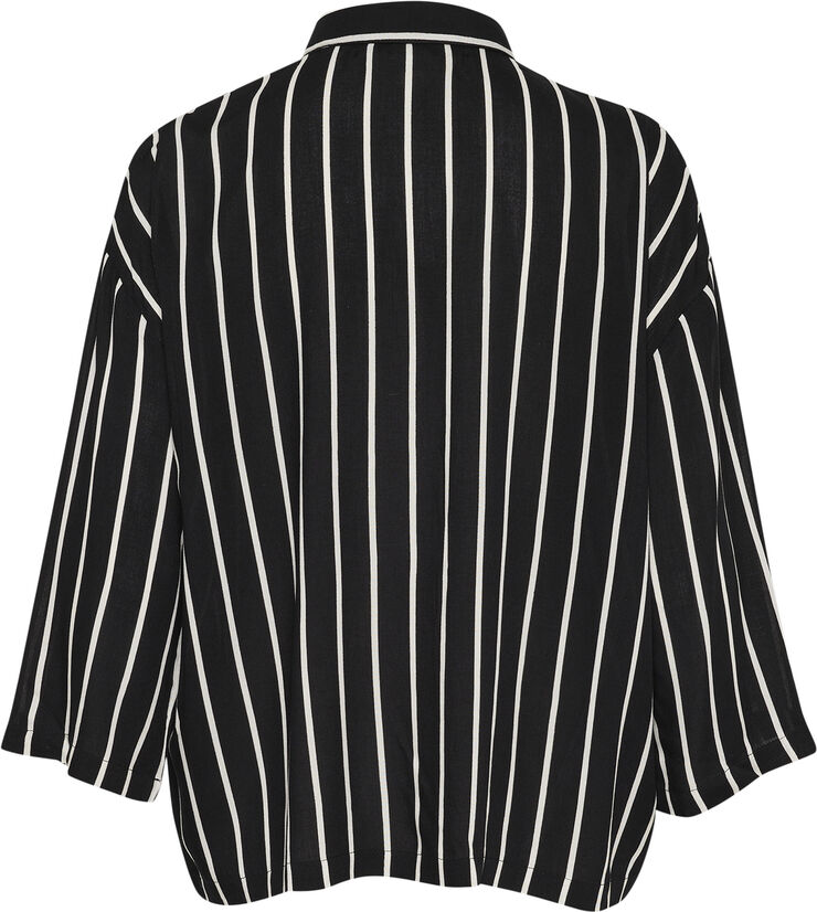 Kaffe KAbeathe Shirt Black/chalk stripe