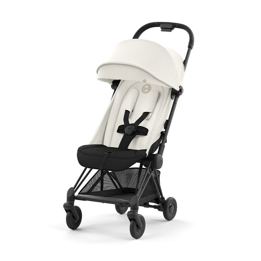 Poussette ultra-compacte Coya matt black/off white - Ecru