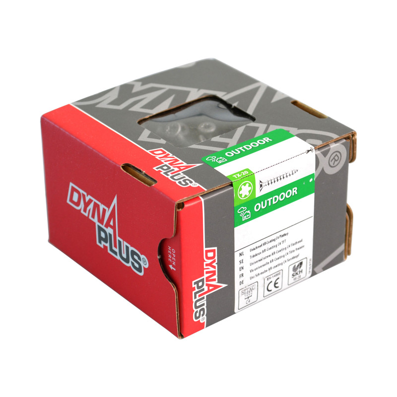 Dynaplus universele schroeven platkop voldraad gecoat 4,5x35mm TX25*