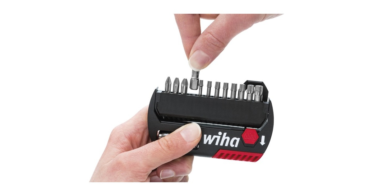 WihaBitset FlipSelector Standard 25 mm  (Zwart/rood, 14-delig)