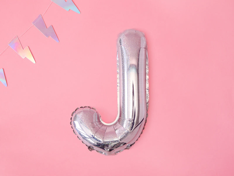 Folie Ballon Letter J Holografisch Leeg 35cm