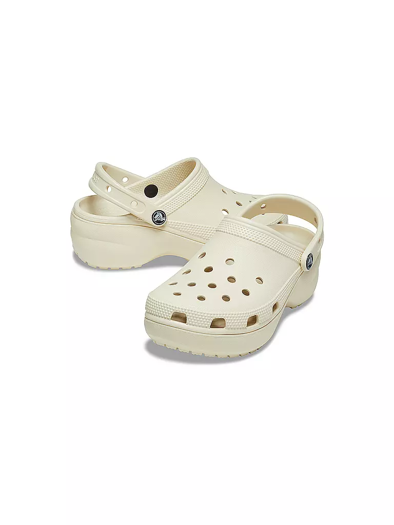 CROCS Pantoletten CLASSIC PLATFORM CLOG creme