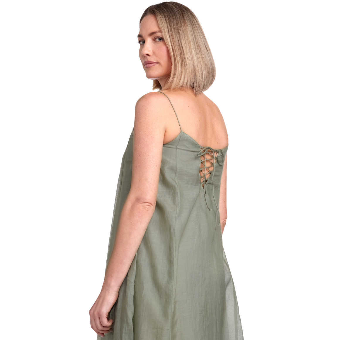 Jonas Nielsen Damen Kleid mit Nacken-Schnürung helloliv