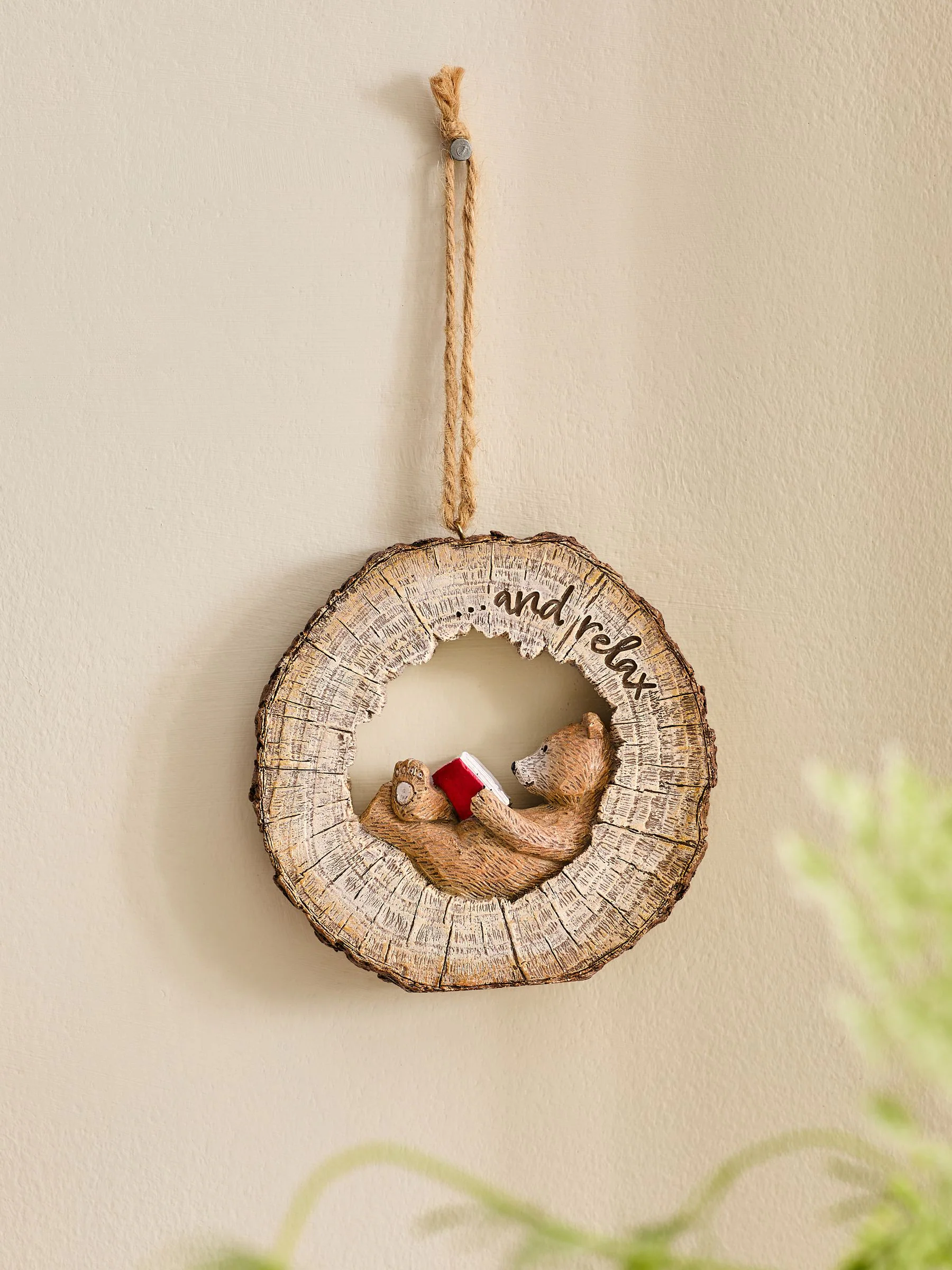 Bertie Bear Reading Hanging Decoration