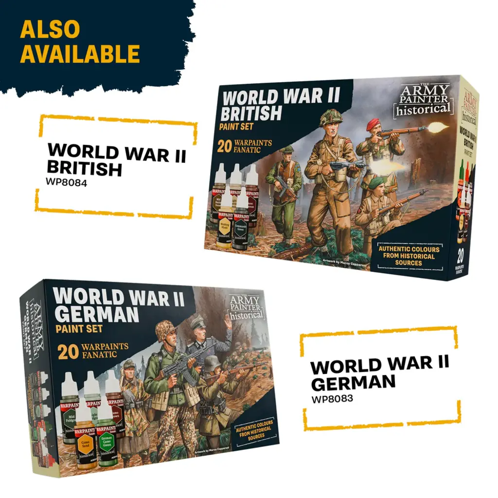 The Army Painter  Historical: World War II American Paint Set    Heldenhafte US-Truppen für deinen Maltisch