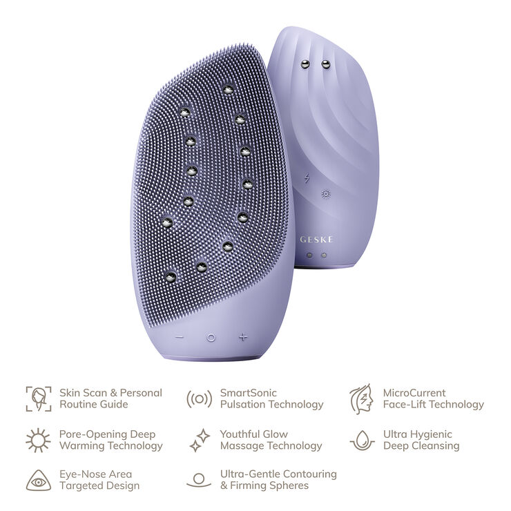 GESKE Sonic Thermo Facial Brush & Face-Lifter | 8 in 1