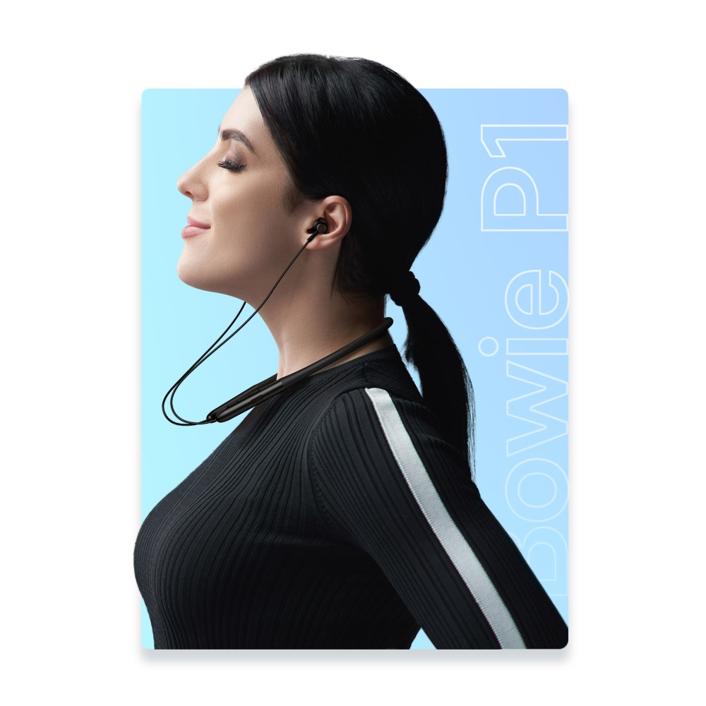 Bowie P1 Bluetooth 5.2 Sport Kopfhörer In-Ear Headset - Schwarz