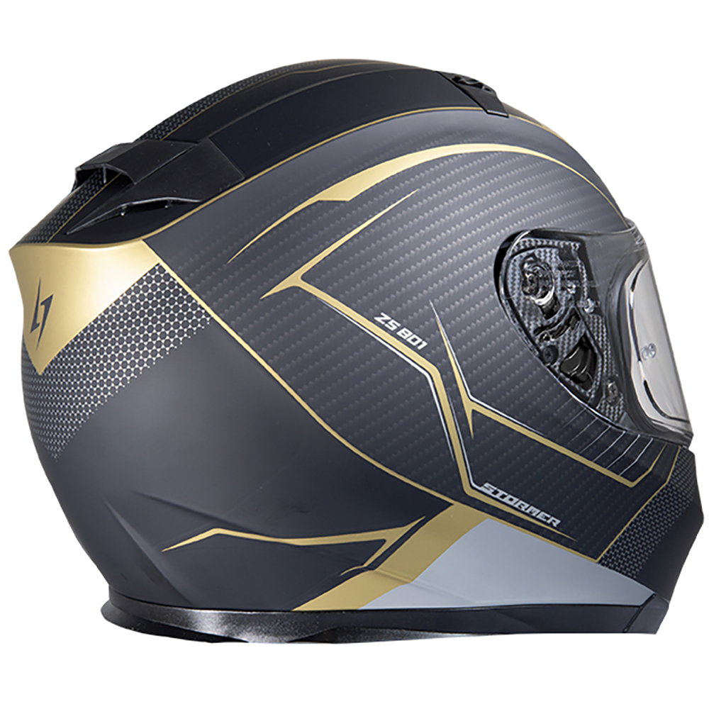 Stormer - Casque ZS 801 Miles Noir Mat / Or