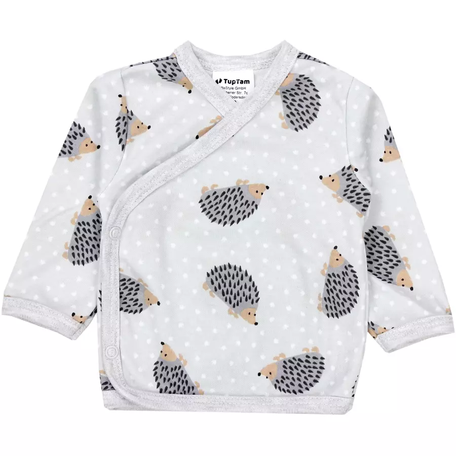TupTam Baby Mädchen Langarm Wickelshirt 5er Set beigegrau