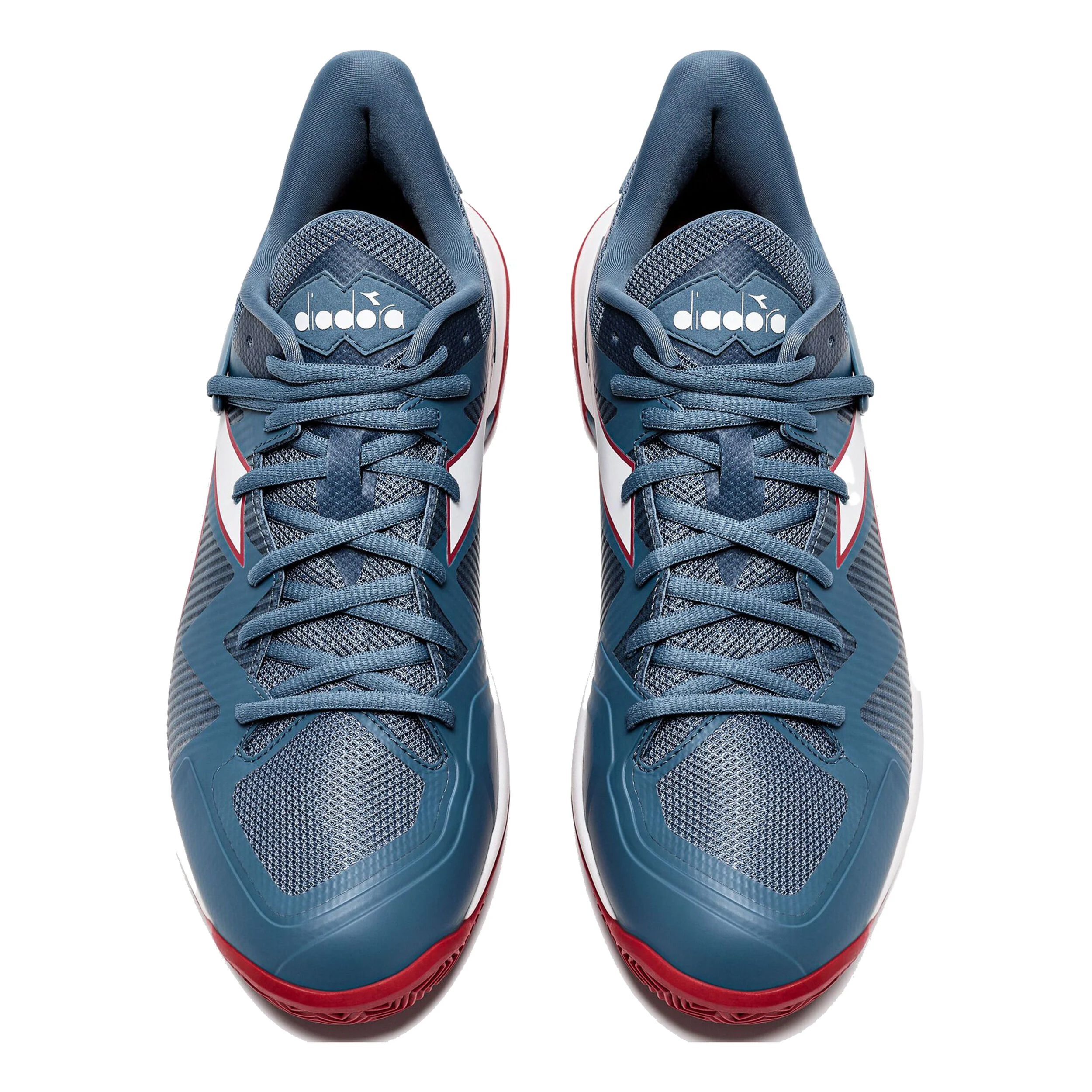 Diadora B.Icon 2 Chaussure Terre Battue Hommes - Bleu Petrol, Rouge