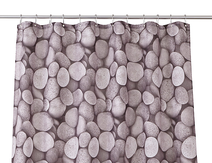 Rideau de douche galet Lunda 180 x 200 cm GoodHome