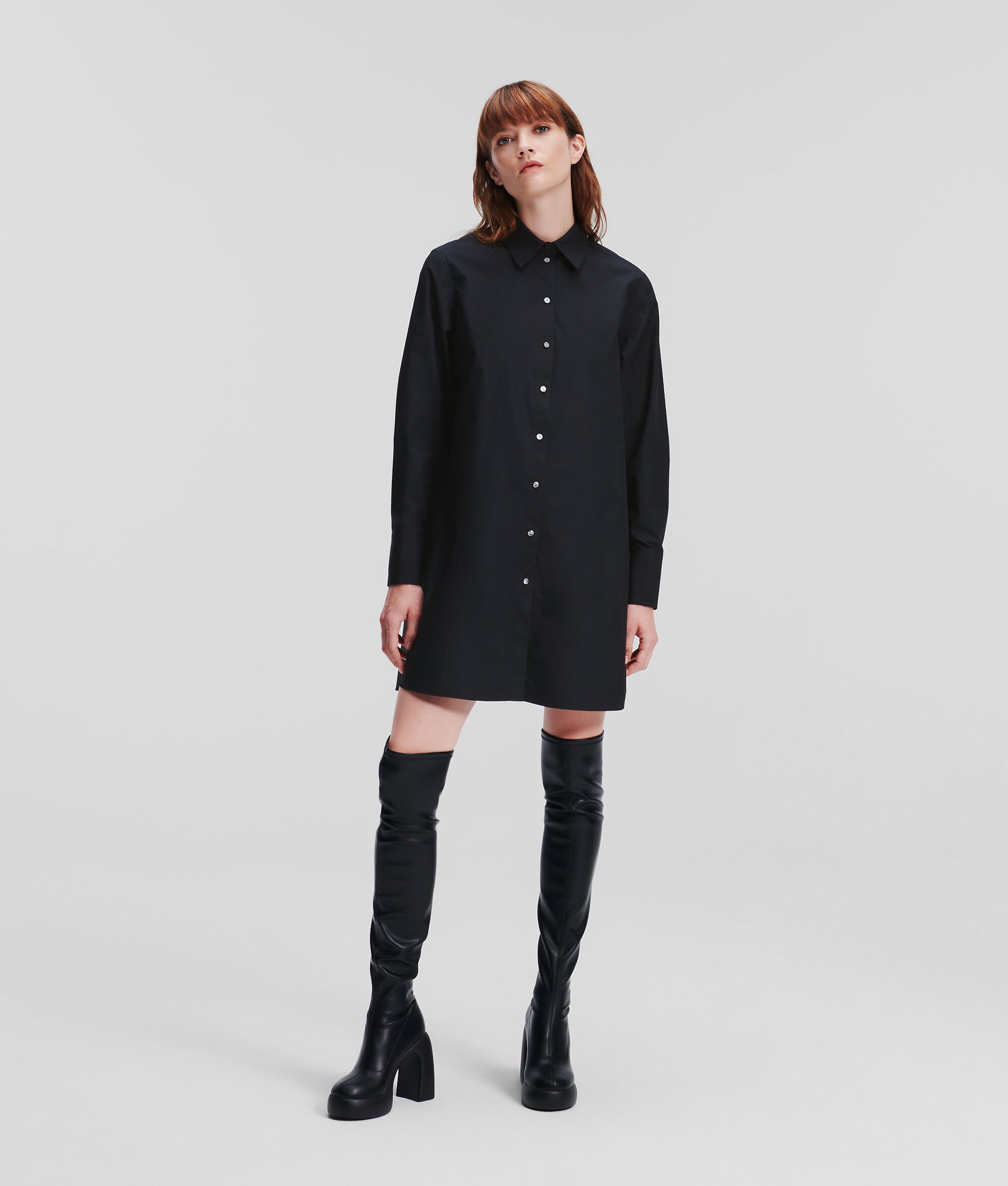 CHEMISE TUNIQUE AVEC LOGO KARL EN STRASS