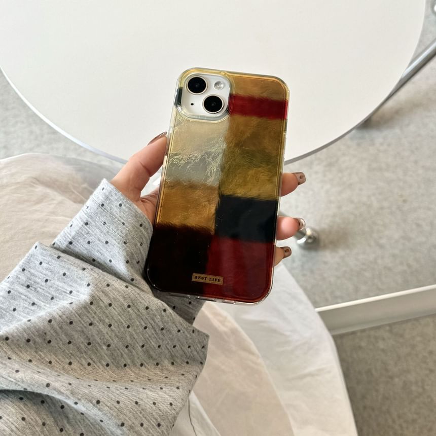Vachie - Color Block telefoonhoesje - iPhone 16 Pro Max / 16 Pro / 16 Plus / 16 / 15 Pro Max / 15 Pro / 15 Plus / 15 / 14 Pro Max / 14 Pro / 14 Plus / 14 / 13 Pro Max / 13 Pro / 13 / 13 Mini