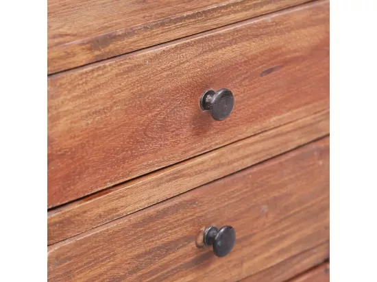 Table de chevet avec 3 tiroirs 35x25x35 cm Bois de récupération