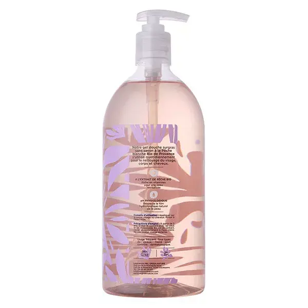 Gel de Banho Orgânico MKL Green Nature com Pêssego Branco da Provença Cosm'ethik 1L