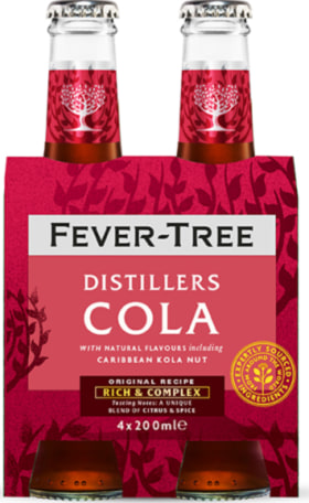 FEVER TREE DISTILLERS COLA 4-PACK 4X20CL