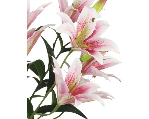 Kunstmatige tijgerlelie, Mica Decorations, Ø 13,5 cm, H 47 cm, roze