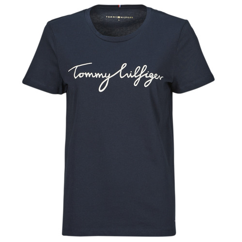 Tommy Hilfiger - HERITAGE CREW NECK GRAPHIC TEE - Marine