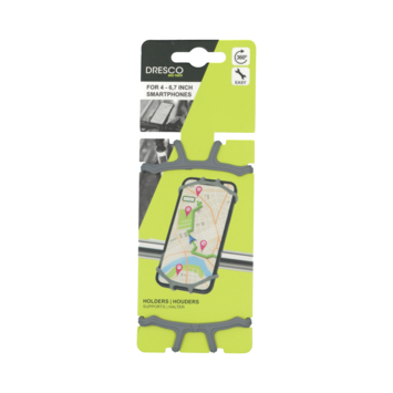 Dresco EZ Fit telefoonhouder fiets grijs