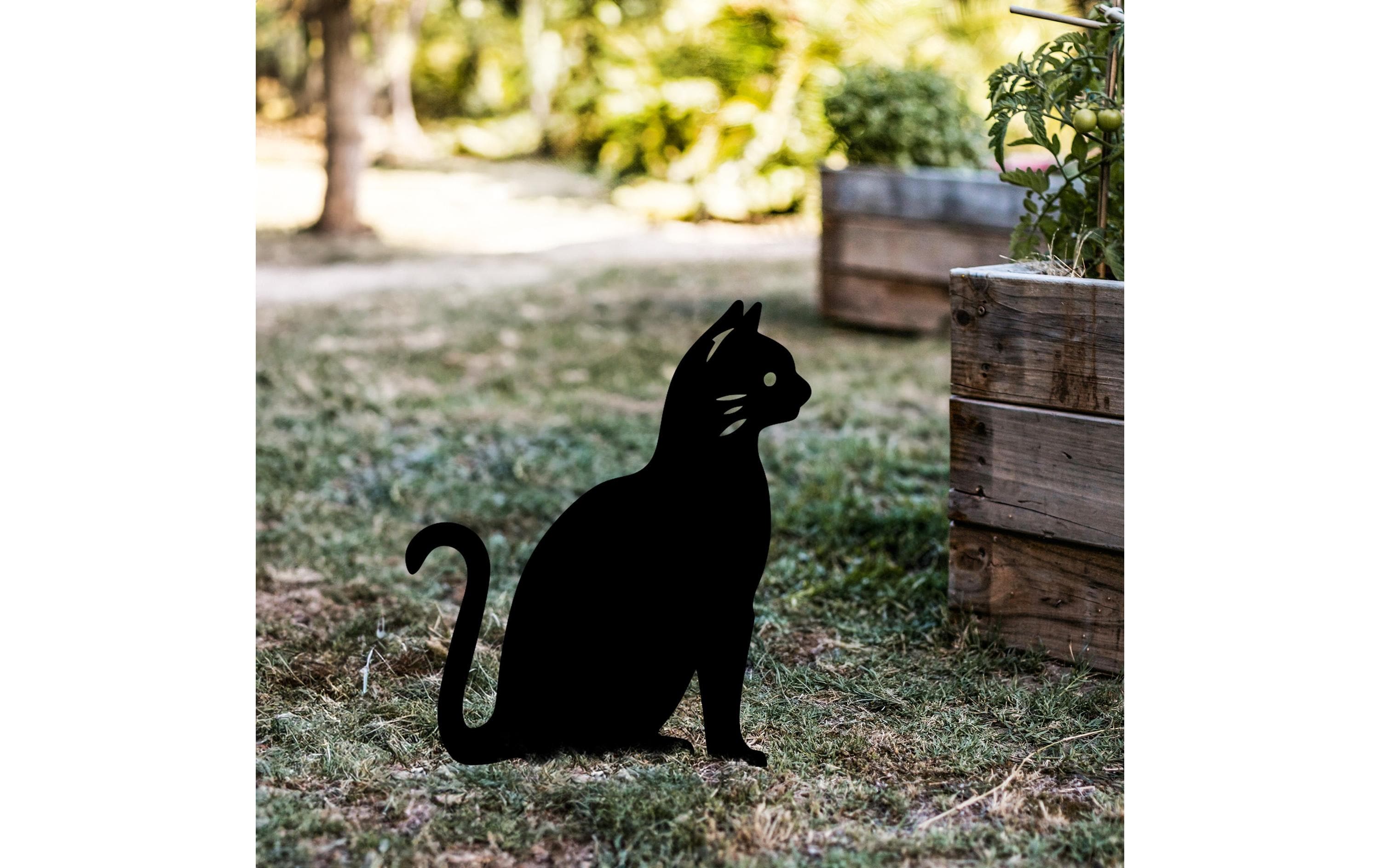 Gartenstecker Katze 38 x 20 cmGartendekoration
