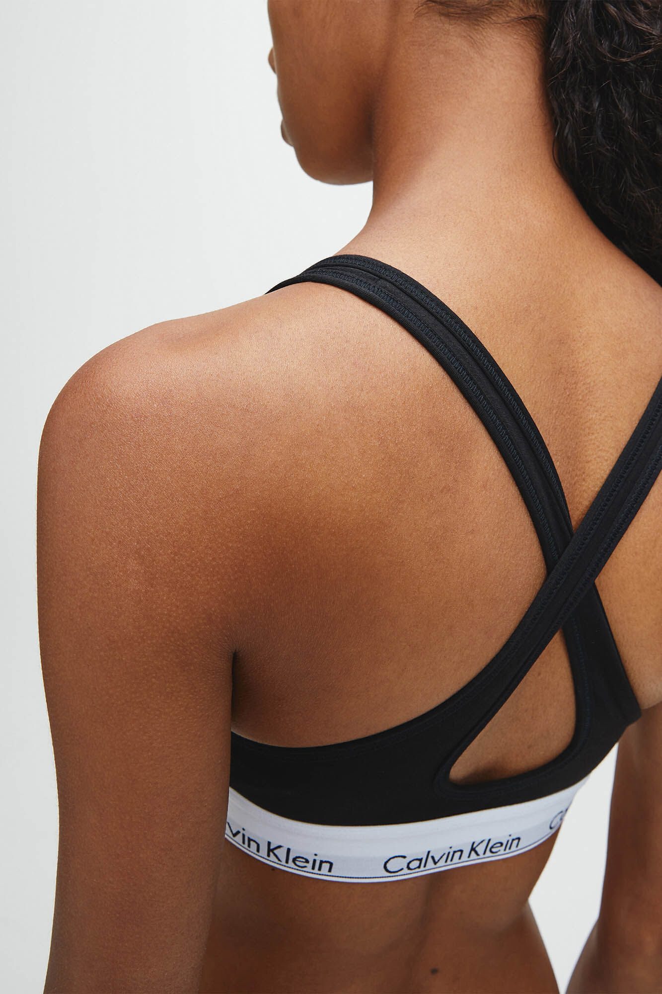 Top Calvin Klein de algodão moldado com cós elástico