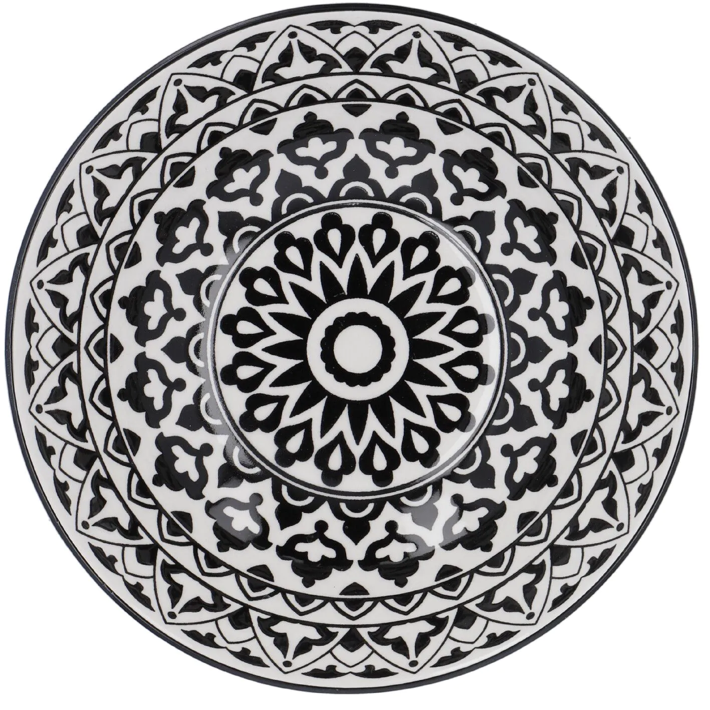 Schale China mit Rand, Orient, schw/wss, 17 cm