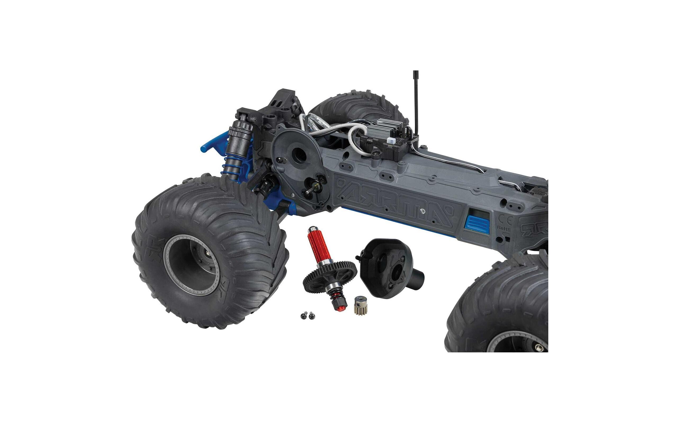 Monster Truck Gorgon MEGA 550 RWD Blau, ARTR, 1:10<br>2WD Monstertruck mit Heckantrieb