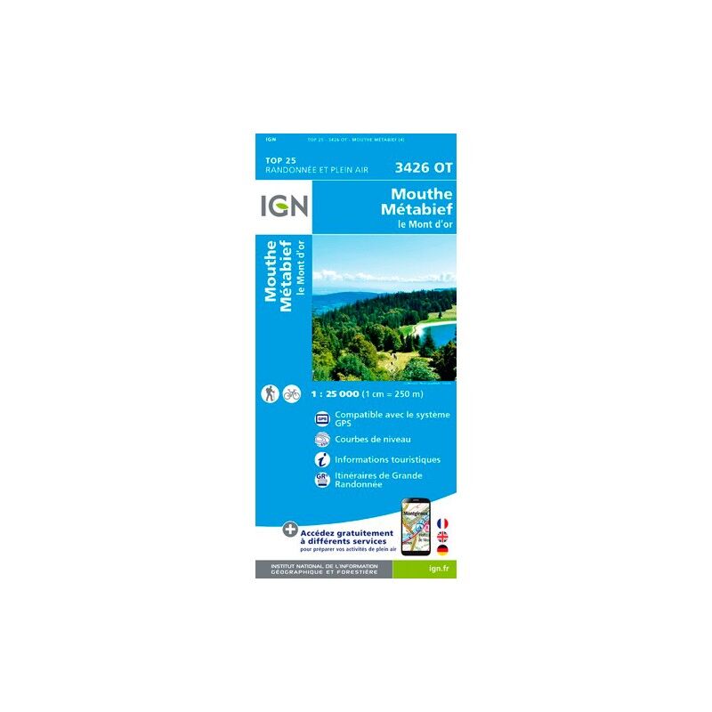 Mouthe / Matabief / Le Mont D'Or - Carte topographique