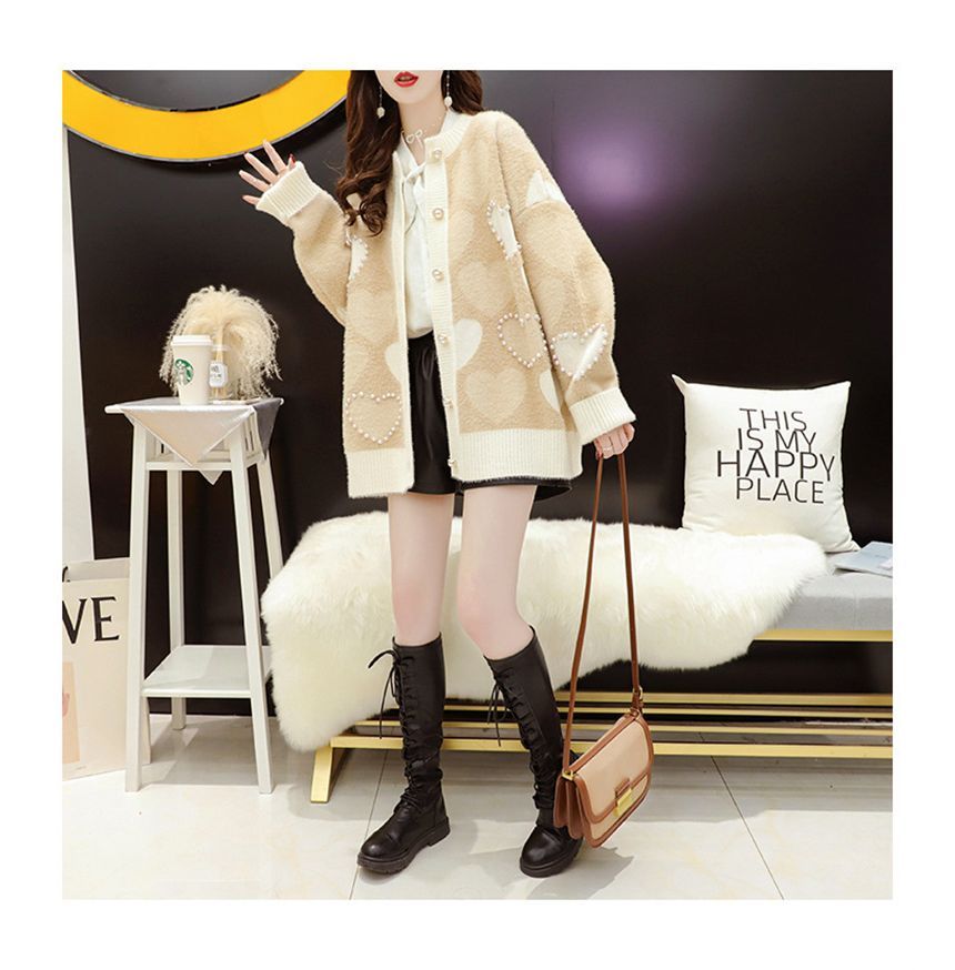 aistera - Cardigan met hartjesprint