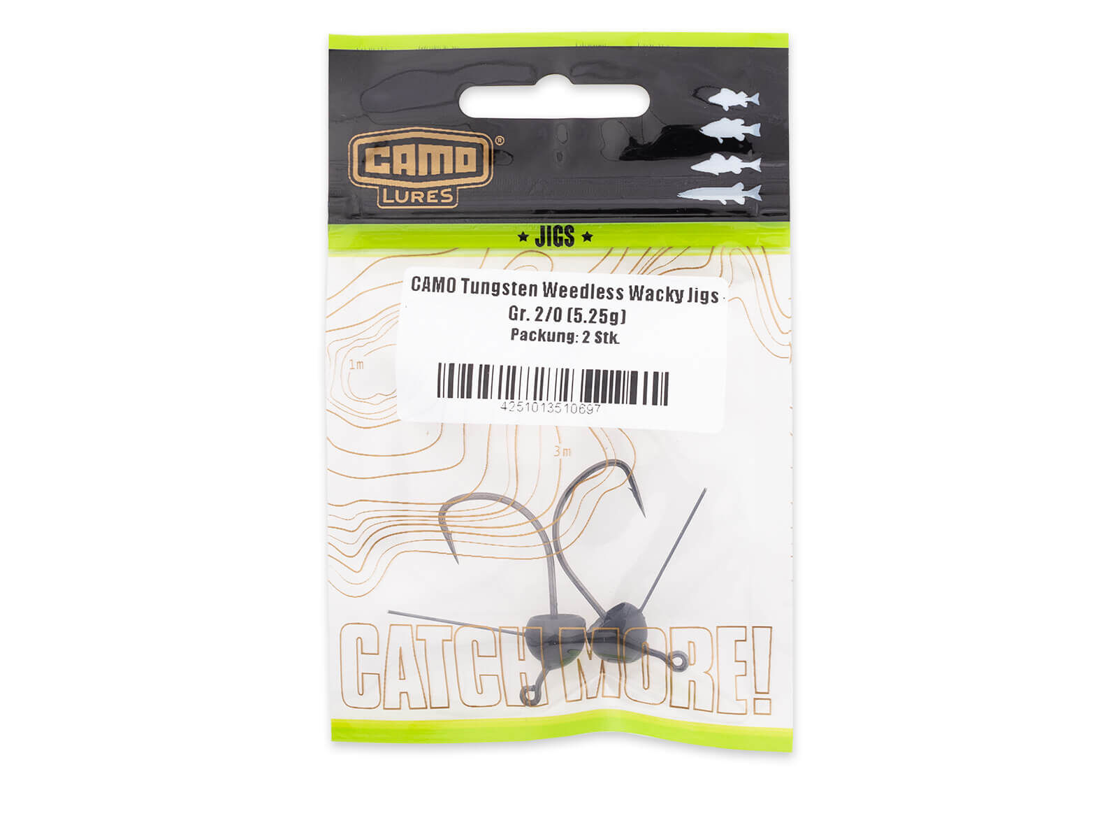 CAMO Tungsten Weedless Wacky Jigs - Gr. 2/0 (3.5g)