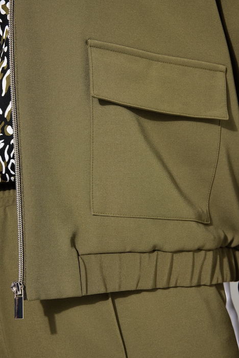 Blouson, cropped, weiter Langarm, Seiteneinsatz