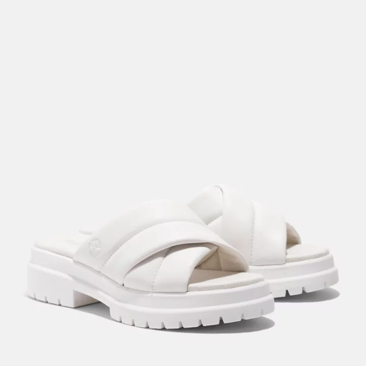 Sandale London Vibe à enfiler pour femme en blanc