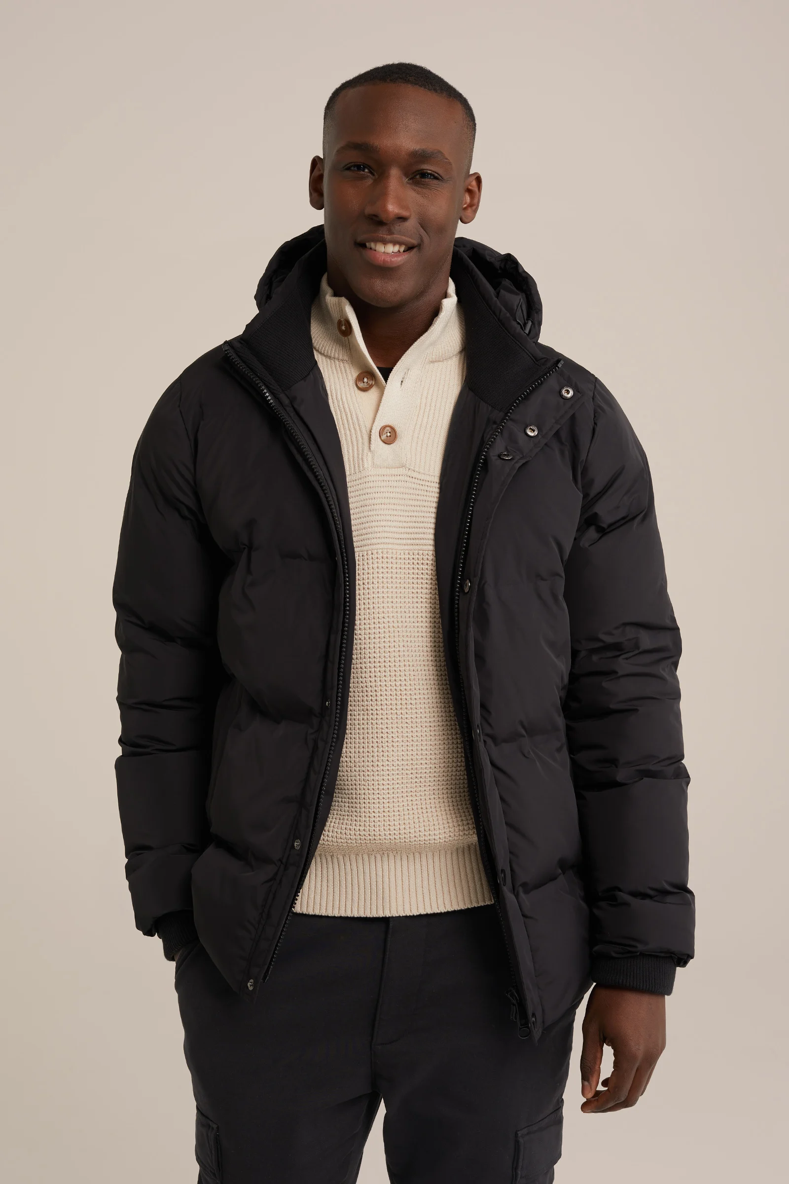 pufferjacket WE Fashion Zwart