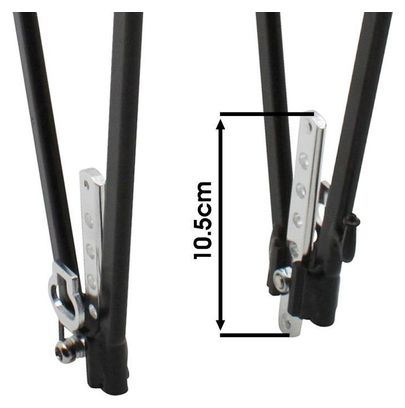 Porte-bagages arriere a tringles alu reglable P2R
