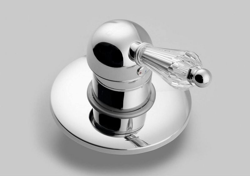 Sapho - Kirké Crystal - Douchekraan Inbouw - Chroom - Retro Afbouwdeel 1-weg