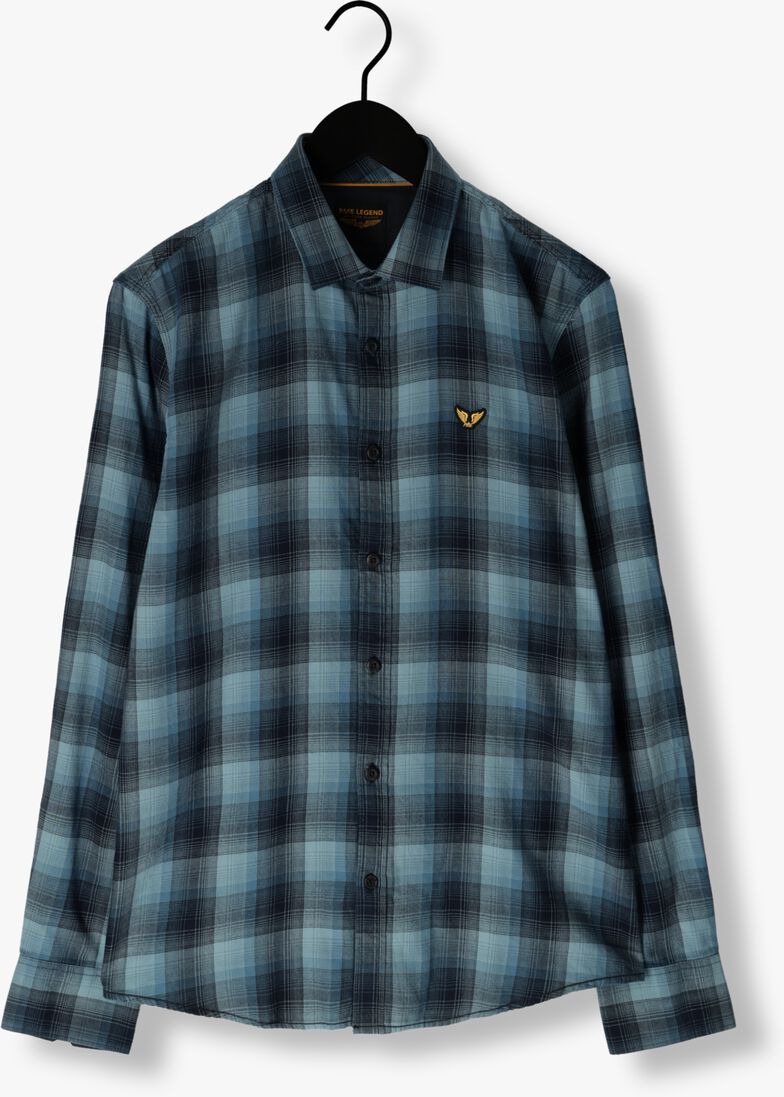 PME LEGEND lichtblauwe pme legend casual overhemd long sleeve shirt ctn twill check
