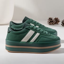 Platform sneakers - groen