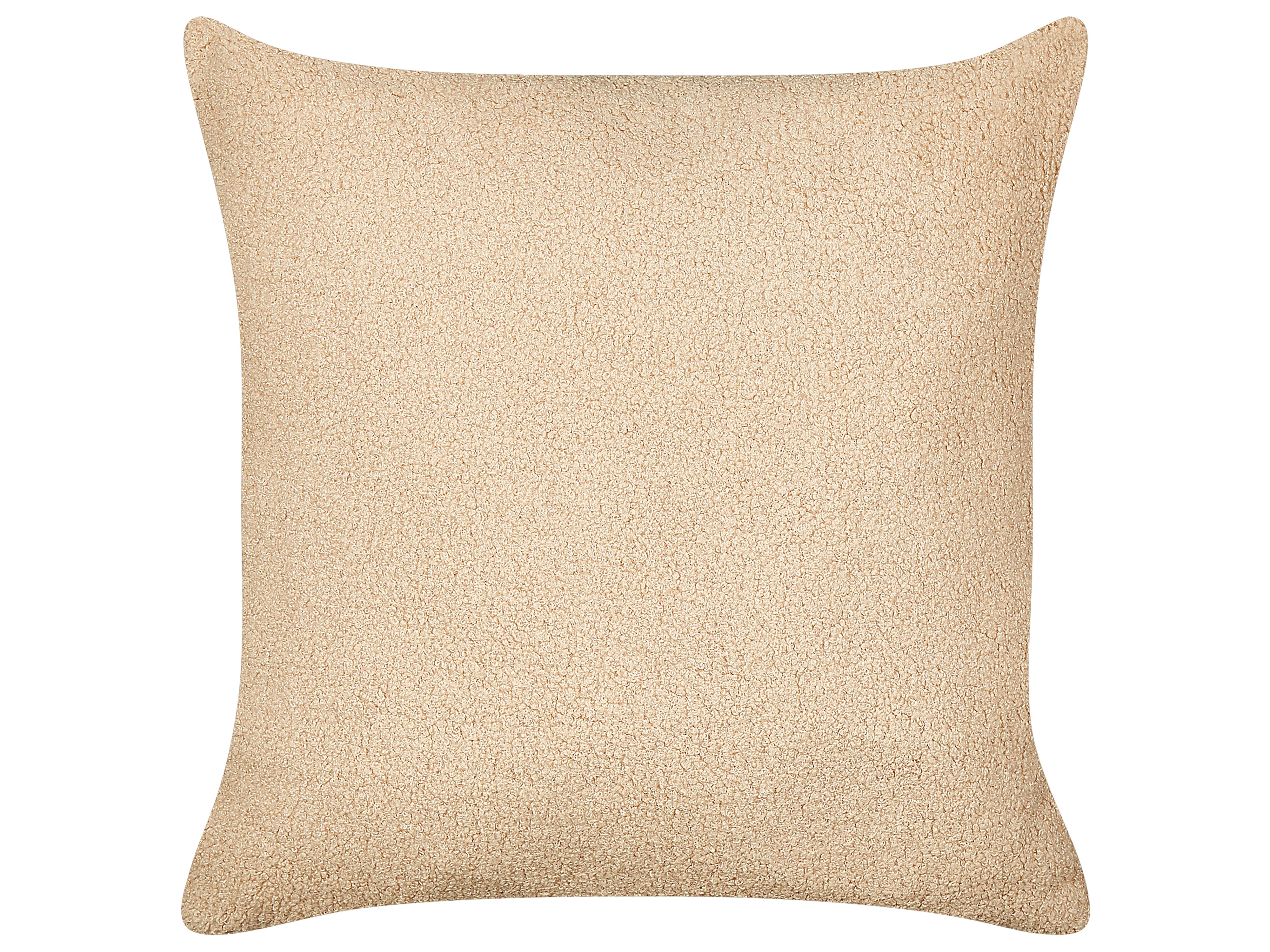 Set van 2 sierkussens LEUZEA Bouclé 45 x 45 cm Zandbeige effen