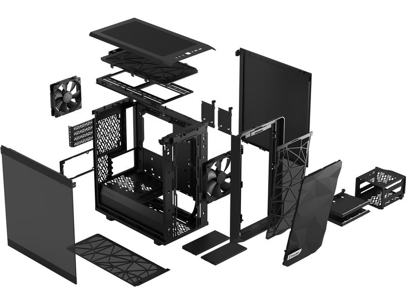 Fractal Design PC-Gehäuse Meshify 2 Mini TG Dark Tint Schwa Elegantes Mini-Tower-Gehäuse im Mesh-Design